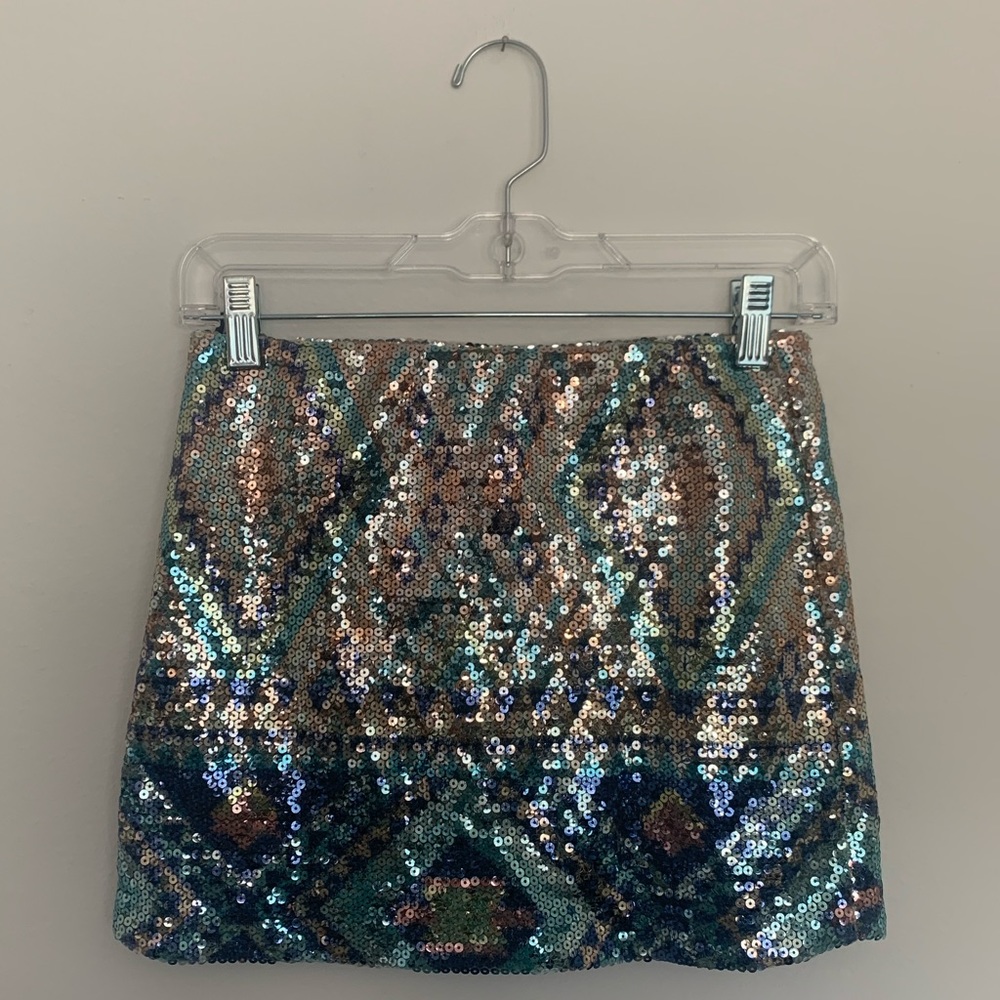 Mini sequin skirt